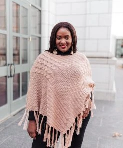 Ave Shops Clothing Hanging For The Weekend Poncho In Mocha