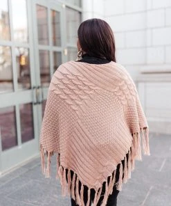 Ave Shops Clothing Hanging For The Weekend Poncho In Mocha