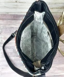 Myra Haven Cowhide & Turquoise Handbag - MEGA SALE | Stylish & Durable Women's Bag -The Cinchy Cowgirl Store HavenCowhide TurquoiseHandbag3 1080x