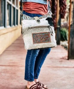 Myra Haven Cowhide & Turquoise Handbag>> MEGA SALE <<