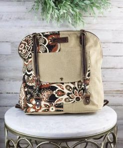 Sixtease Handbags & Wallets Hayden Boho Floral Backpack Tote Handbag