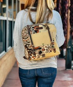Sixtease Handbags & Wallets Hayden Boho Floral Backpack Tote Handbag