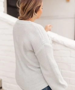 Ave Shops Heart Warmer Sweater In Gray
