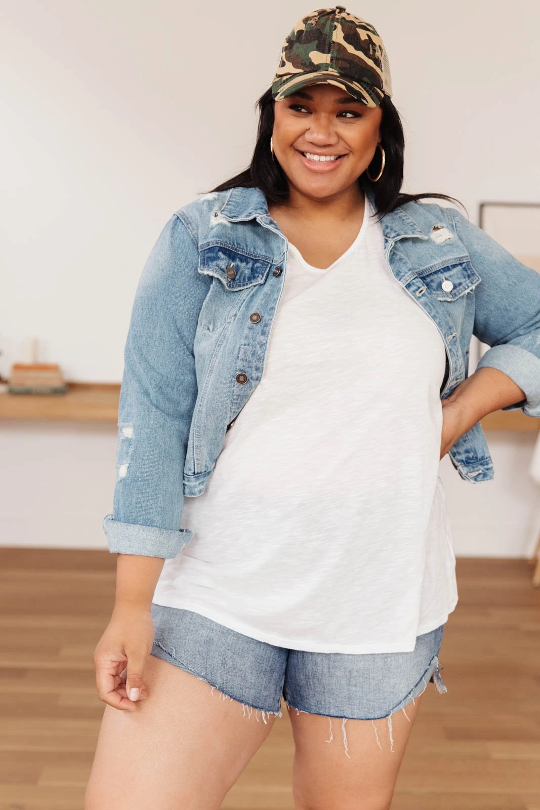 Ave Shops Heather Weather Ivory Tank Top - Soft Short Sleeve Blouse for Women 13 Ave Shops Clothing Heather Weather In Ivory Tank