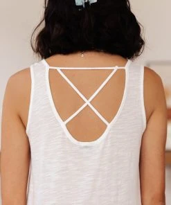 Ave Shops Heather Weather Ivory Tank Top - Soft Short Sleeve Blouse for Women 31 Ave Shops Clothing Heather Weather In Ivory Tank