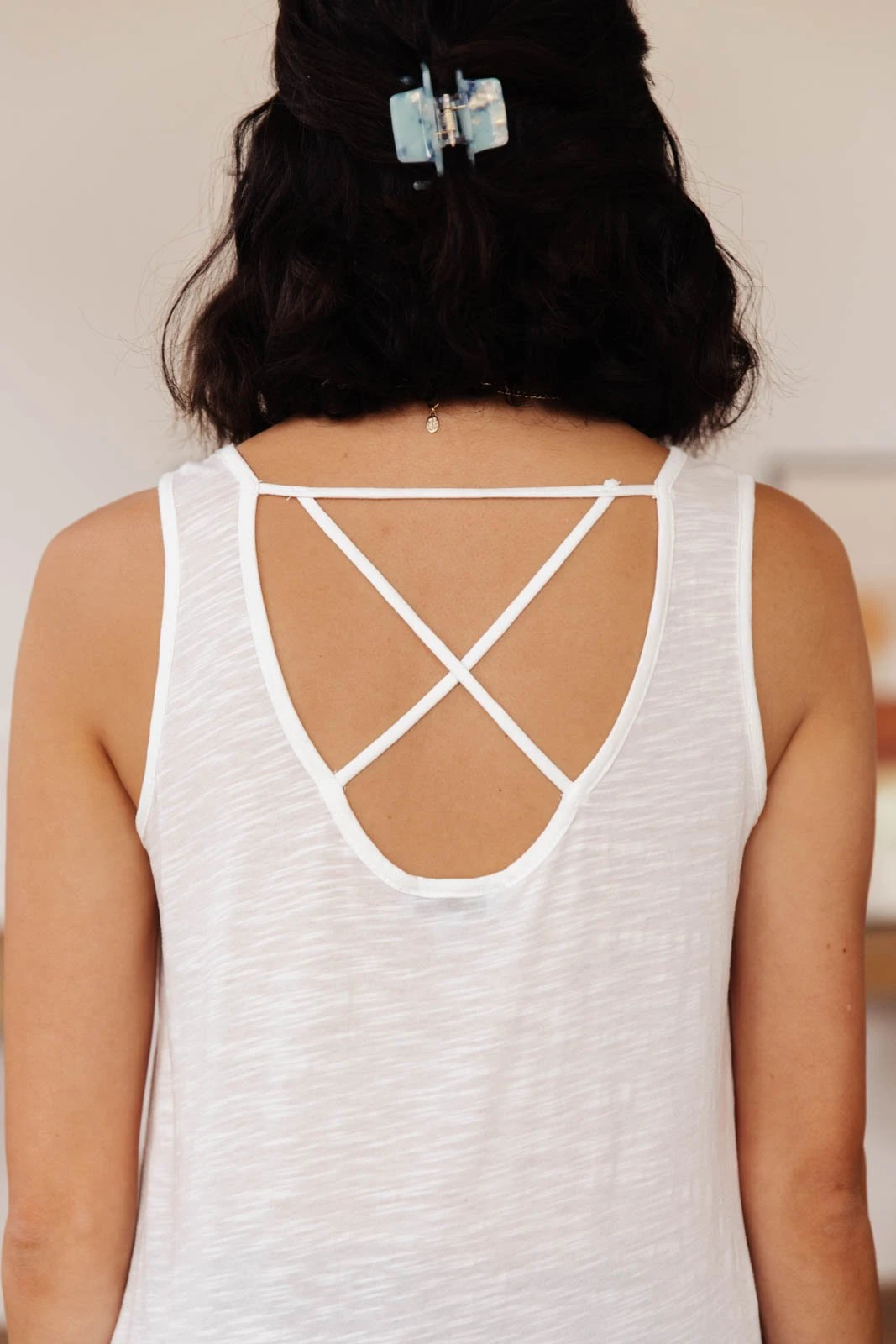 Ave Shops Heather Weather Ivory Tank Top - Soft Short Sleeve Blouse for Women 7 Ave Shops Clothing Heather Weather In Ivory Tank