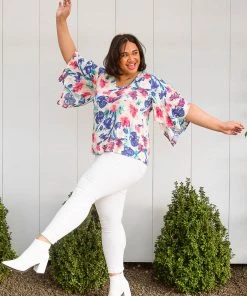 Ave Shops Hello There Floral Top