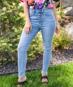 Ave Shops Hi-Rise Button Fly Skinny