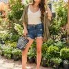 Ave Shops New Arrivals Hi-Rise Destroyed Cutoff Shorts | Trendy Distressed Denim Shorts 1 Ave Shops New Arrivals Hi-Rise Destroyed Cutoff Shorts