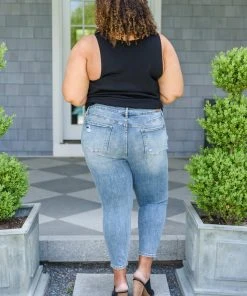 Ave Shops Hi-Rise Destroyed Slim Fit Jeans New Arrivals