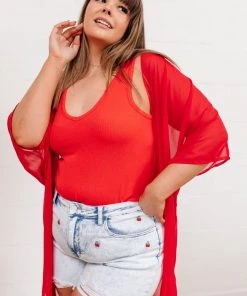 Hi-Waisted Cherry Acid Wash Cutoffs - Ave Shops Bottoms & Jeans 23 Ave Shops Bottoms & Jeans Hi-Waisted Cherry Acid Wash Cutoffs