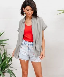 Ave Shops Bottoms & Jeans Hi-Waisted Cherry Acid Wash Cutoffs