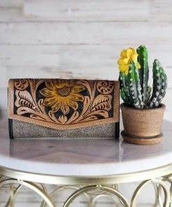 Bbags Handbags & Wallets Holland Cowhide Tooled Wallet