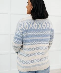 Ave Shops Hugs And Kisses Sweater In Dusty Blue