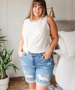 Ave Shops Heather Weather Ivory Tank Top - Soft Short Sleeve Blouse for Women 44 Ave Shops Clothing Heather Weather In Ivory Tank