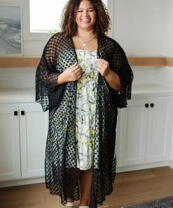 Ave Shops Clothing Beachside Babe Kimono In Black