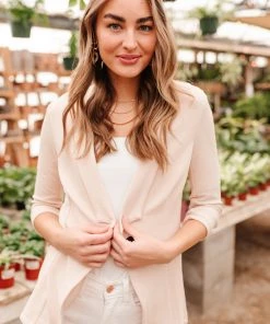 Ave Shops Clothing Acting Like A Lady Blazer In Taupe