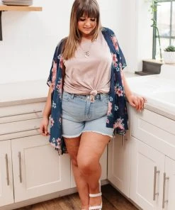 Ave Shops Wildflower Kimono In Blue Clothing