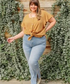 Ave Shops Envy Me Taupe Short Sleeve Top - Stylish & Comfortable Tops & Blouses 21 Ave Shops Envy Me Top In Taupe Clothing