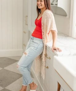 Ave Shops Super Light Destroyed Boyfriend Jeans Bottoms & Jeans