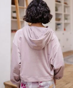 Ave Shops Clothing Velvet Icon Hoodie In Mauve