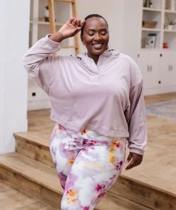 Ave Shops Clothing Velvet Icon Hoodie In Mauve