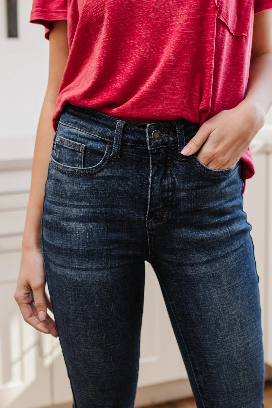 Ave Shops Super Dark Control Top Skinnies - High Waist Slimming Jeans for Women 11 Ave Shops Super Dark Control Top Skinnies