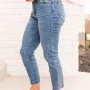 Ave Shops Bottoms & Jeans Hi-Rise Relaxed Sunflower Embroidery Jeans
