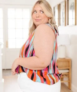 Ave Shops Abstract Artist Tank Top - Stylish Short Sleeve Tops for Women 31 Ave Shops Abstract Artist Tank Clothing