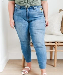 Ave Shops Bottoms & Jeans Hi-Rise Relaxed Sunflower Embroidery Jeans