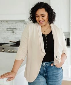 Ave Shops Clothing Acting Like A Lady Blazer In Taupe