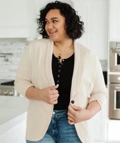 Ave Shops Clothing Acting Like A Lady Blazer In Taupe