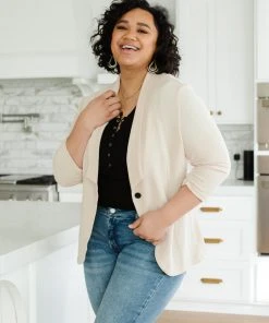 Ave Shops Clothing Acting Like A Lady Blazer In Taupe