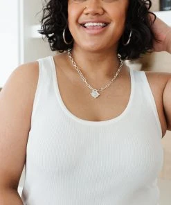 Ave Shops Clothing Take U There Tank In White