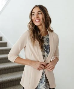 Ave Shops Clothing Acting Like A Lady Blazer In Taupe