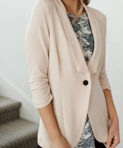 Ave Shops Clothing Acting Like A Lady Blazer In Taupe