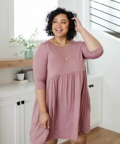 Ave Shops Weekender Dress in Mauve - Stylish Dresses, Rompers & Jumpsuits 24 Ave Shops Dresses, Rompers, Jumpsuits Weekender Dress In Mauve