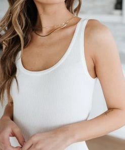 Ave Shops Clothing Take U There Tank In White