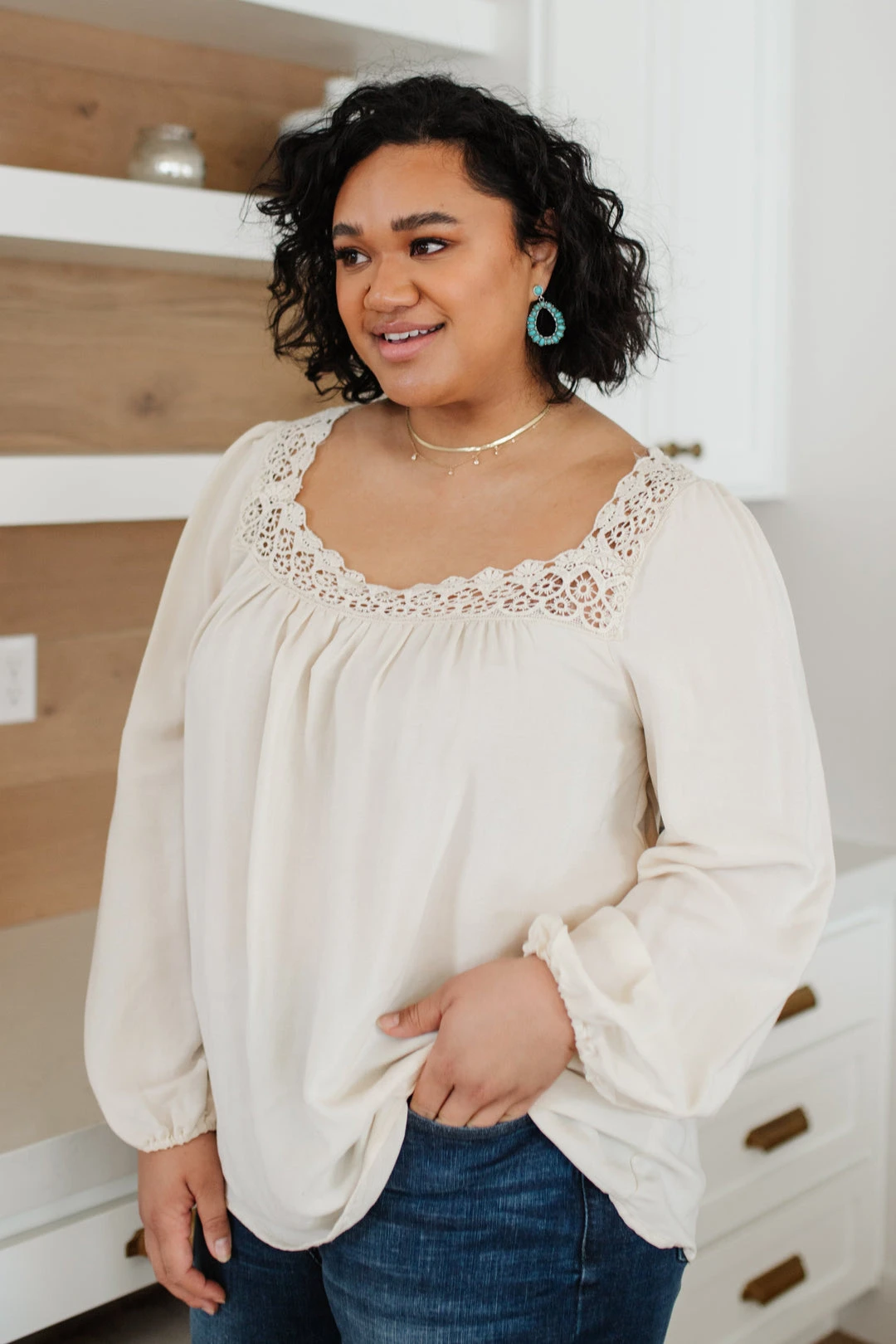 Ave Shops Lift Your Spirits Cream Long Sleeve Top | Women's Comfortable & Stylish Blouse 10 Ave Shops Lift Your Spirits Top In Cream