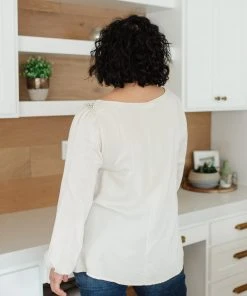 Ave Shops Lift Your Spirits Cream Long Sleeve Top | Women's Comfortable & Stylish Blouse 31 Ave Shops Lift Your Spirits Top In Cream