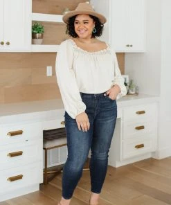 Ave Shops Super Dark Control Top Skinnies - High Waist Slimming Jeans for Women 24 Ave Shops Super Dark Control Top Skinnies