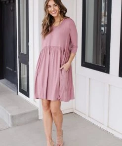 Ave Shops Weekender Dress in Mauve - Stylish Dresses, Rompers & Jumpsuits 20 Ave Shops Dresses, Rompers, Jumpsuits Weekender Dress In Mauve