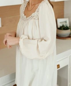 Ave Shops Lift Your Spirits Cream Long Sleeve Top | Women's Comfortable & Stylish Blouse 26 Ave Shops Lift Your Spirits Top In Cream