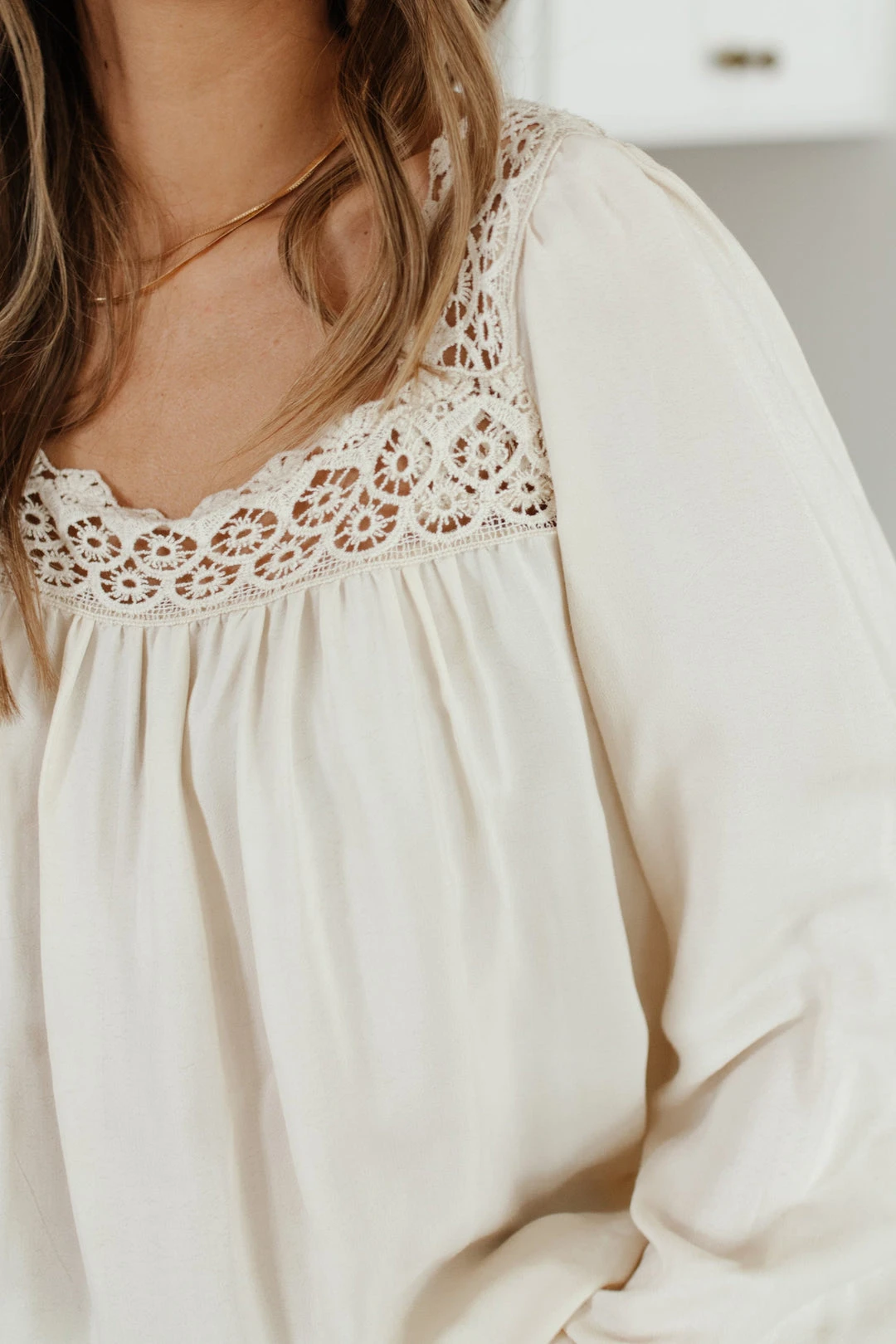 Ave Shops Lift Your Spirits Cream Long Sleeve Top | Women's Comfortable & Stylish Blouse 5 Ave Shops Lift Your Spirits Top In Cream