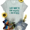 Cinchy Cowgirl Ice Blue Drink Margaritas & Ride My Horse Graphic Short Sleeve Tee 2 The Cinchy Cowgirl Ice Blue Drink Margaritas & Ride My Horse Short Sleeve Tee Clothing