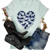 The Cinchy Cowgirl Clothing Ice Blue Horse Heart Short Sleeve Tee