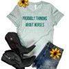 Cinchy Cowgirl Ice Blue Graphic Tee - Probably Thinking About Horses Short Sleeve T-Shirt 1 The Cinchy Cowgirl Ice Blue Probably Thinking About Horses Short Sleeve Graphic Tee