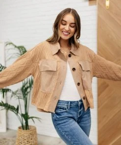 Ave Shops In The Cabin Shacket In Brown Clothing