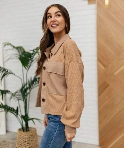 Ave Shops In The Cabin Shacket In Brown Clothing