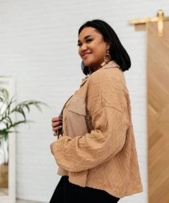 Ave Shops In The Cabin Shacket In Brown Clothing